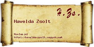Havelda Zsolt névjegykártya